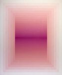 Geometric magenta painting by Andy Harwood