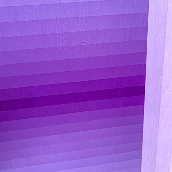 Detail shot of a modern geometric painting by Andy Harwood, 'Adjusted Light (Violet)'