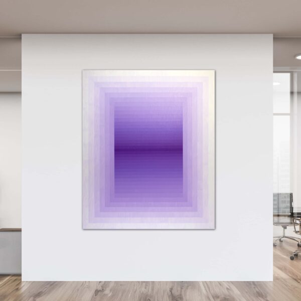 view in a room photograph of geometric contemporary painting by Andy Harwood