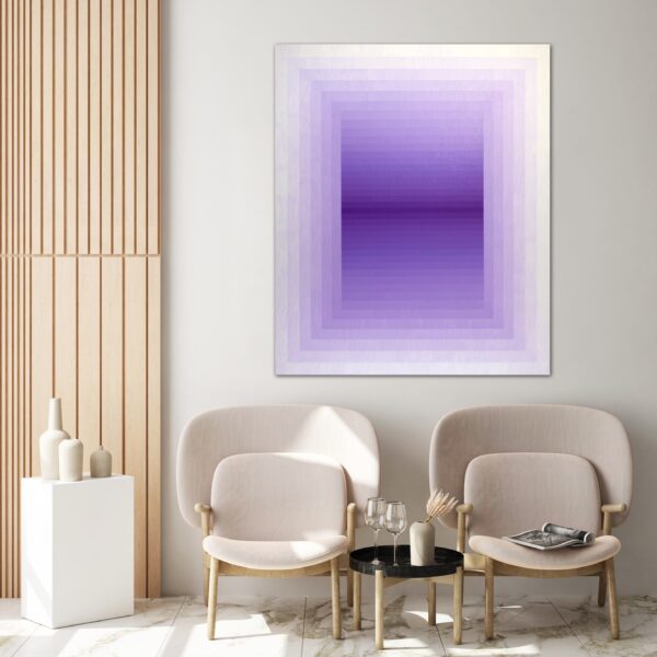 view in a room photograph of geometric contemporary painting by Andy Harwood