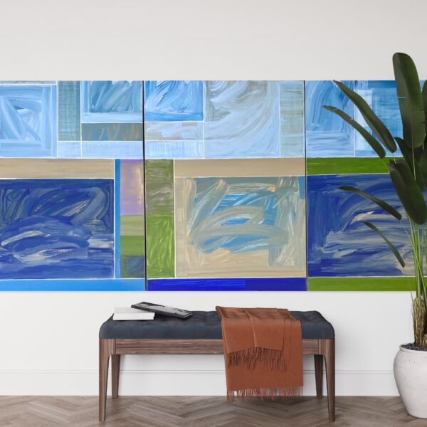 David Kupferman triptych view in a room