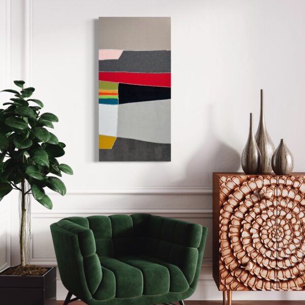 359 by James Ellwanger fabric artwork view in a room