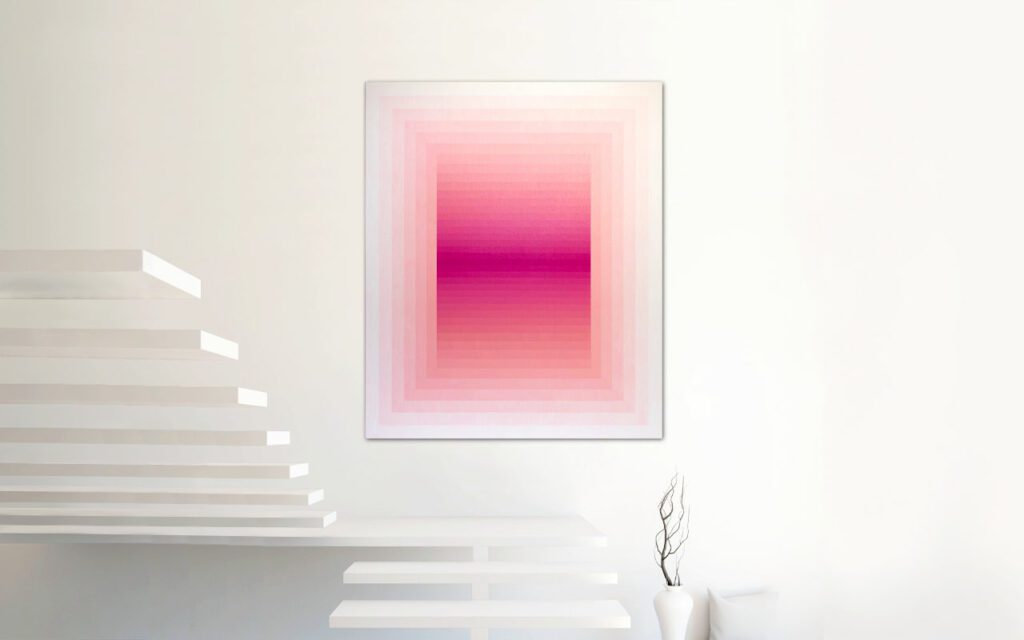 ADJUSTED-LIGHT - MAGENTA on display in a minimalist setting