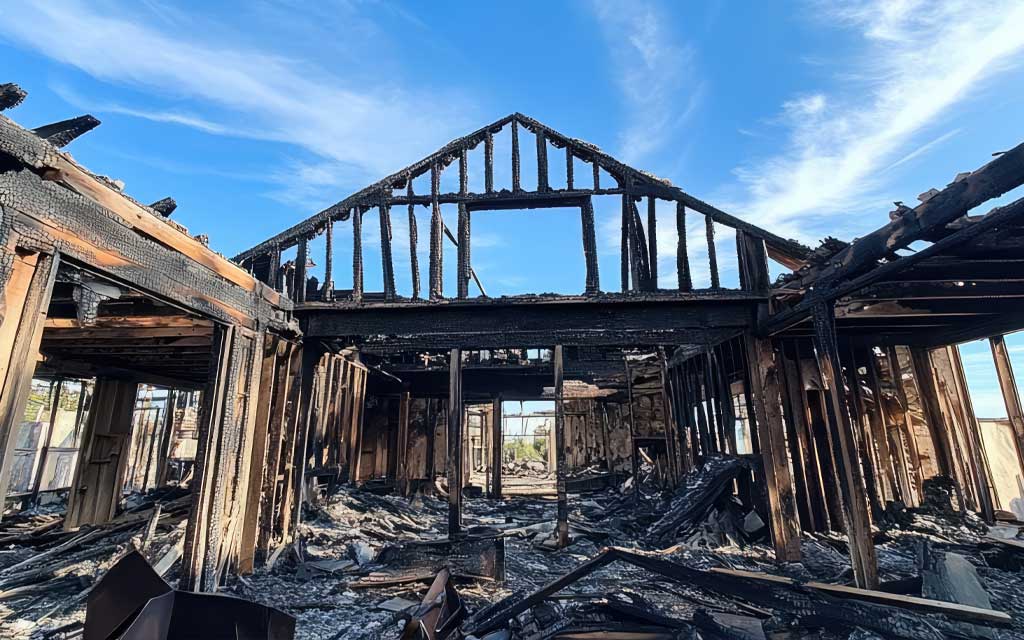 House destroyed by fire