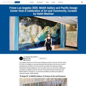 Screenshot of LA Wire article about Mash Gallery during Frieze.