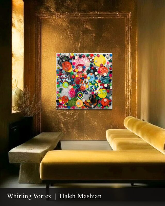 You can almost feel it spin.

Whirling Vortex by Los Angeles contemporary artist Haleh Mashian radiates color, texture, and motion. Each layered sphere swirls with its own rhythm — a dynamic composition that captures the movement of energy and emotion.

This abstract mixed media painting explores the cycles of life and the harmony between our inner and outer worlds. Vibrant, expressive, and multidimensional, it transforms any space into a statement of creativity and depth.

How does this piece make you feel — calm, inspired, or energized? Comment below.

On view in The Delight Within at @MashGallery, West Hollywood, CA.

#HalehMashian #WhirlingVortex #MashGallery #ContemporaryArt #AbstractArt #FineArt#MixedMediaArt#ArtCollector #ArtExhibition #GalleryExhibition #LuxuryInteriors #ArtAndDesign #StatementArt #LosAngelesArt #ArtInvestment #ArtSceneLA #ColorfulArt #ArtForInteriors #TheDelightWithin